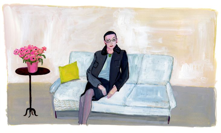 Ruth Bader Ginsburg, painted by Maira Kalman.