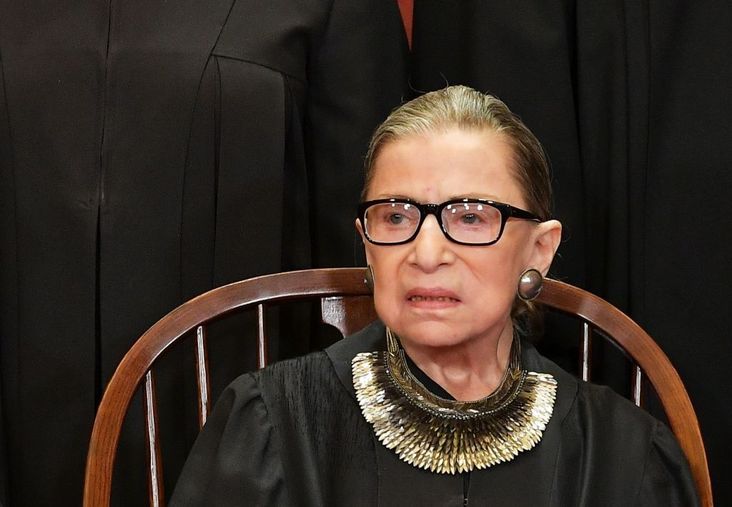 Associate Justice Ruth Bader Ginsburg poses for the official photo at the Supreme Court in Washington, DC on November 30, 2018.