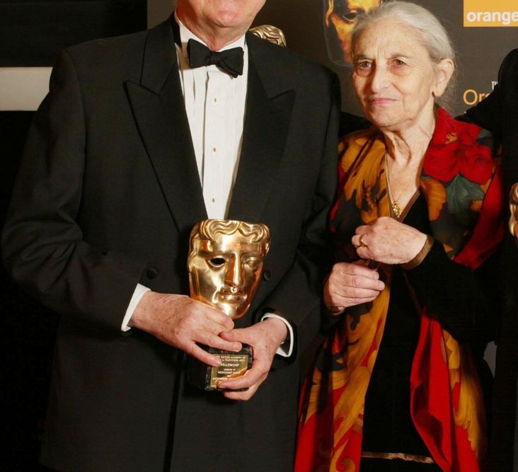 Ruth Prawer Jhabvala with James Ivory and Ismail Merchant in 2002