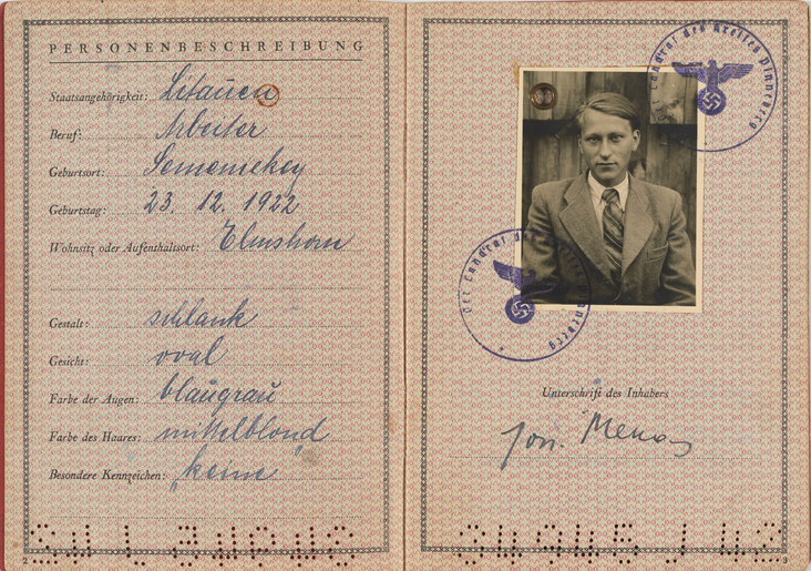 Jonas Mekas's temporary passport
