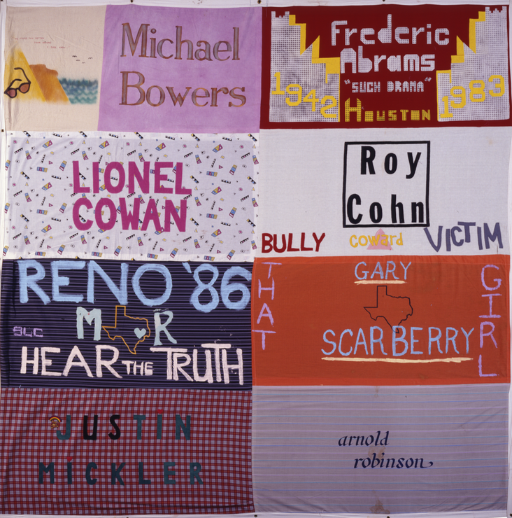 Roy Cohn's panel on the AIDS quilt