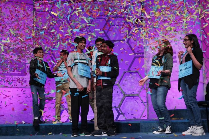 The winner's of the Scripp's Spelling Bee on Thursday