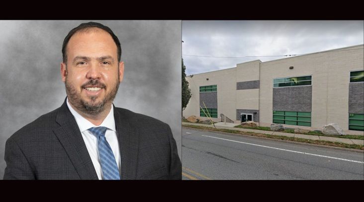 Rabbi Shlomo Adelman resigned abruptly as the head of school at Torah Academy of Bergen County. (Adelman via TABC website; Google Maps)