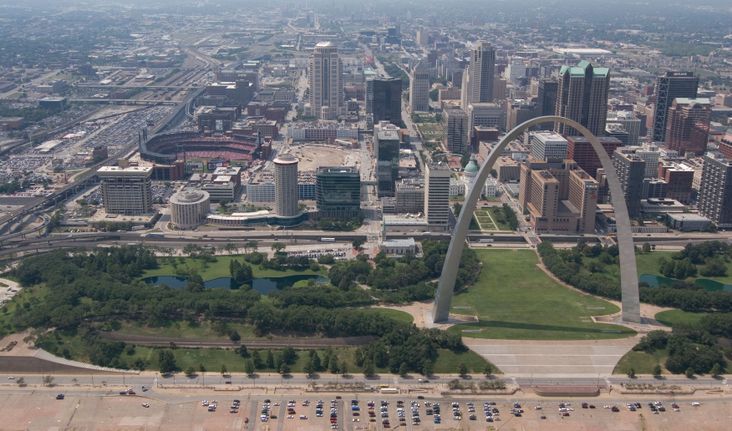 St. Louis aerial view