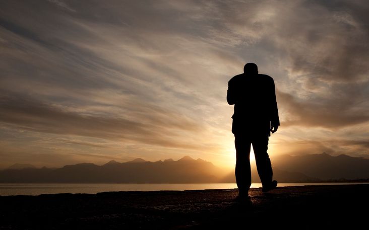 A man contemplating life.