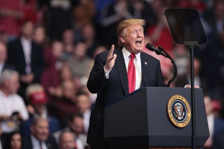 President Trump at a rally
