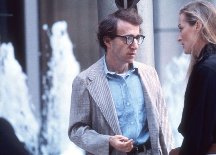 Woody Allen and Meryl Streep on the set of "Manhattan."