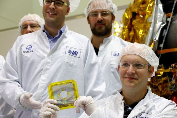 The three co-founders of Israel's SpaceIL (from left) Yonatan Winetraub, Kfir Domari, Yariv Bash