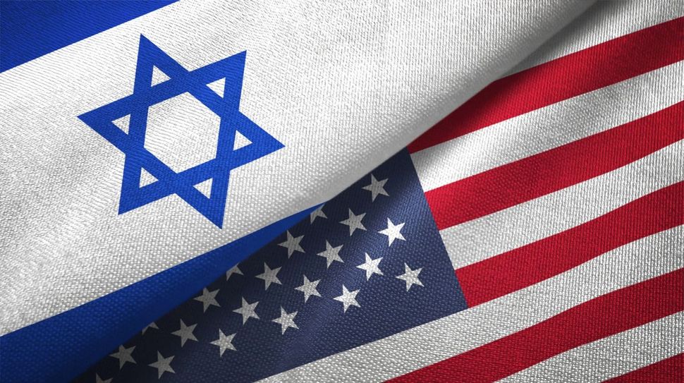 American and Israeli flag